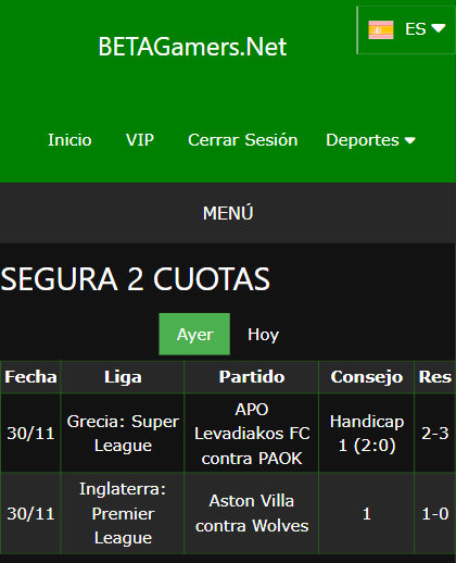 boleto de apuesta vip ganada
